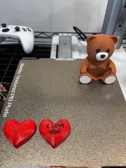 Teddy Bear with Heart Fuzzy Skin / Keychain / Ornament 3d model