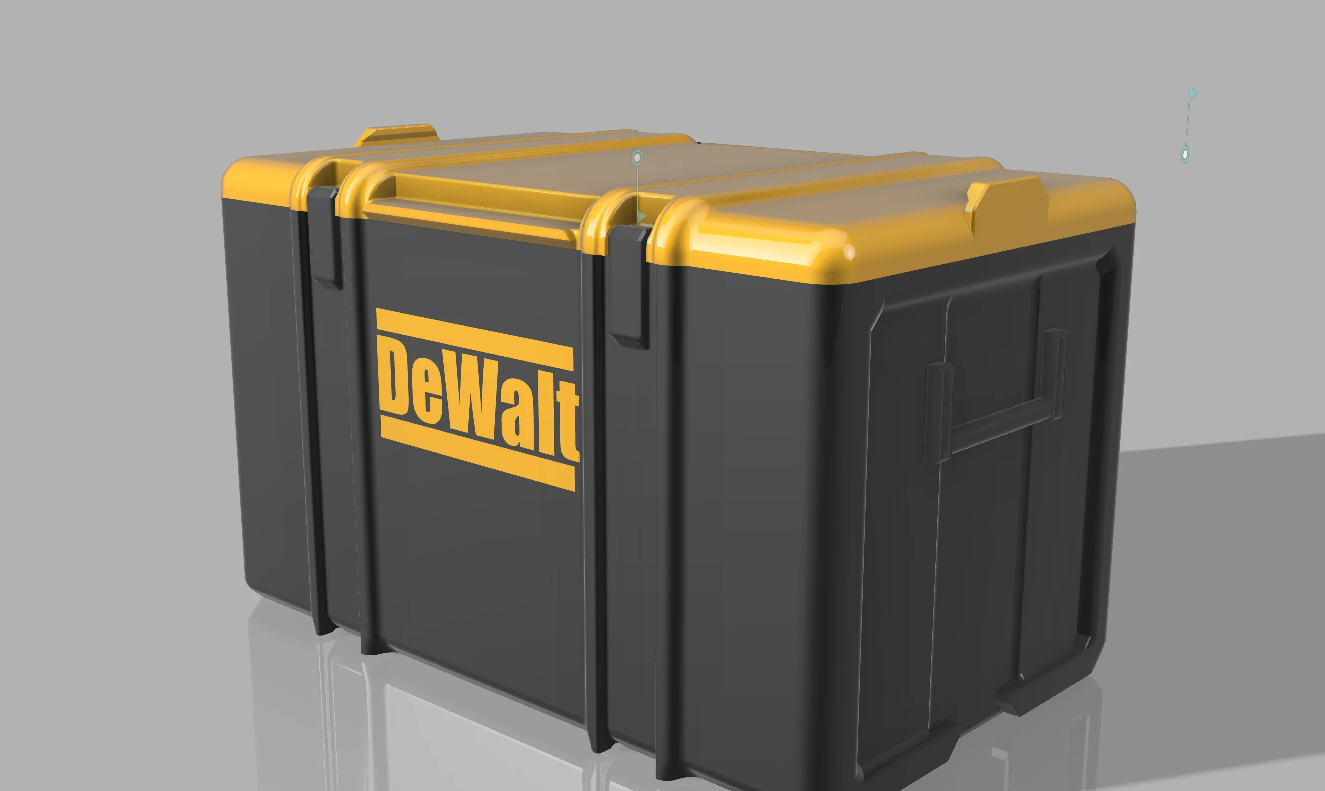 Updated Dewalt Mini Tough Box, Packout, Stackable, Print in Place, Hinge, Lid Milwaukee 3d model