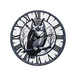 Owl Wall Clock 3d model