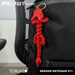 Articulated Dragon Keychain 011 - Print in place - No supports 3d model