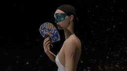 Set of 4 Half Masquerade Masks 3d model