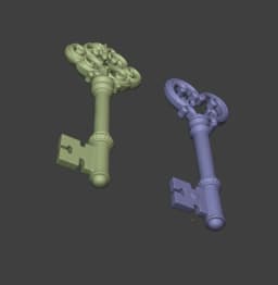 Vintage Ornate Skeleton Keys 3d model
