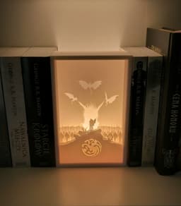 The Game Of Thrones Targaryen Shadow Box Lamp 3d model