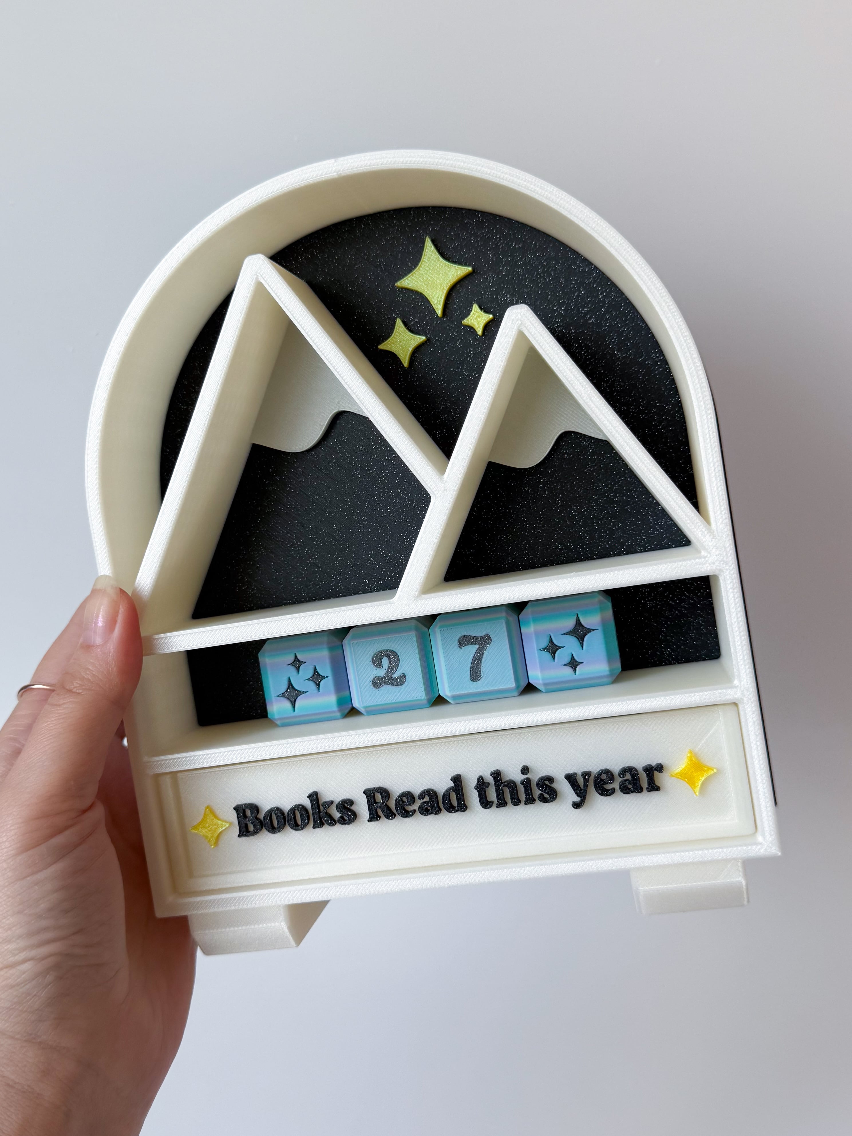 Mountain Book Tracker with Book mark 3d model