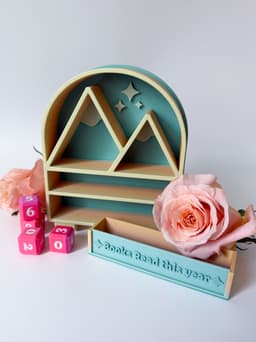 Mountain Book Tracker with Book mark 3d model