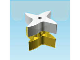 Shuriken 0073, nestable box (v2) 3d model