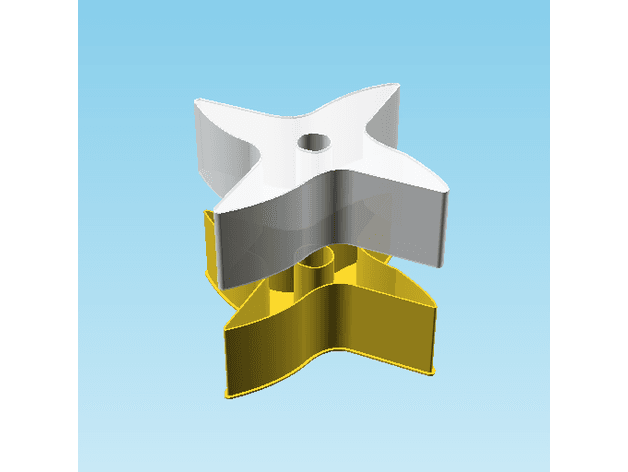 Shuriken 0073, nestable box (v2) 3d model