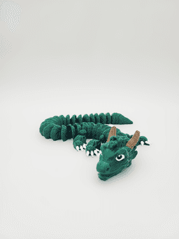 Chip, Wood Dragon - Articulated Dragon Snap-Flex Fidget (Tight Joints) 3d model