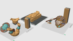 Mummy Pharaoh Chibi 3MF | Egyptian Multi-Color | Scarab Shield 3d model