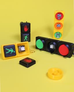 Traffic Lights Fidget Clicker - Keychain 3d model