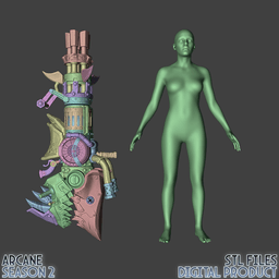 Jinx Rhino Launcher Arcane League Of Legends 3d model
