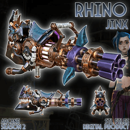 Jinx Rhino Launcher Arcane League Of Legends 3d model