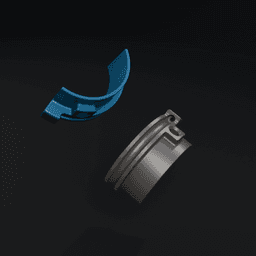 Bottom bracket cable guide (40 mm) 3d model