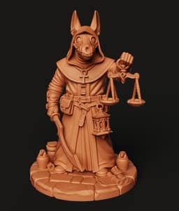 Anubis Plague Doctor Statue | Egyptian Myth Horror Figure | Ancient Mythology Crossover 3d model