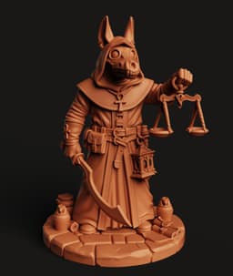 Anubis Plague Doctor Statue | Egyptian Myth Horror Figure | Ancient Mythology Crossover 3d model