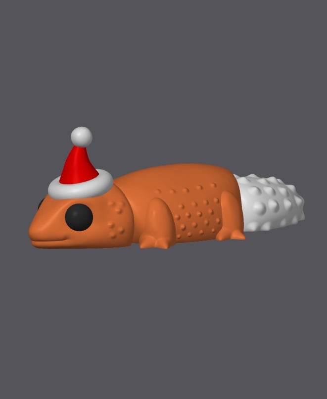 Christmas Leopard Gecko - Mini Monster #8 3d model