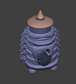 Gothic Vertebrae Tea Pot – Dark Fantasy Teapot Decor 3d model