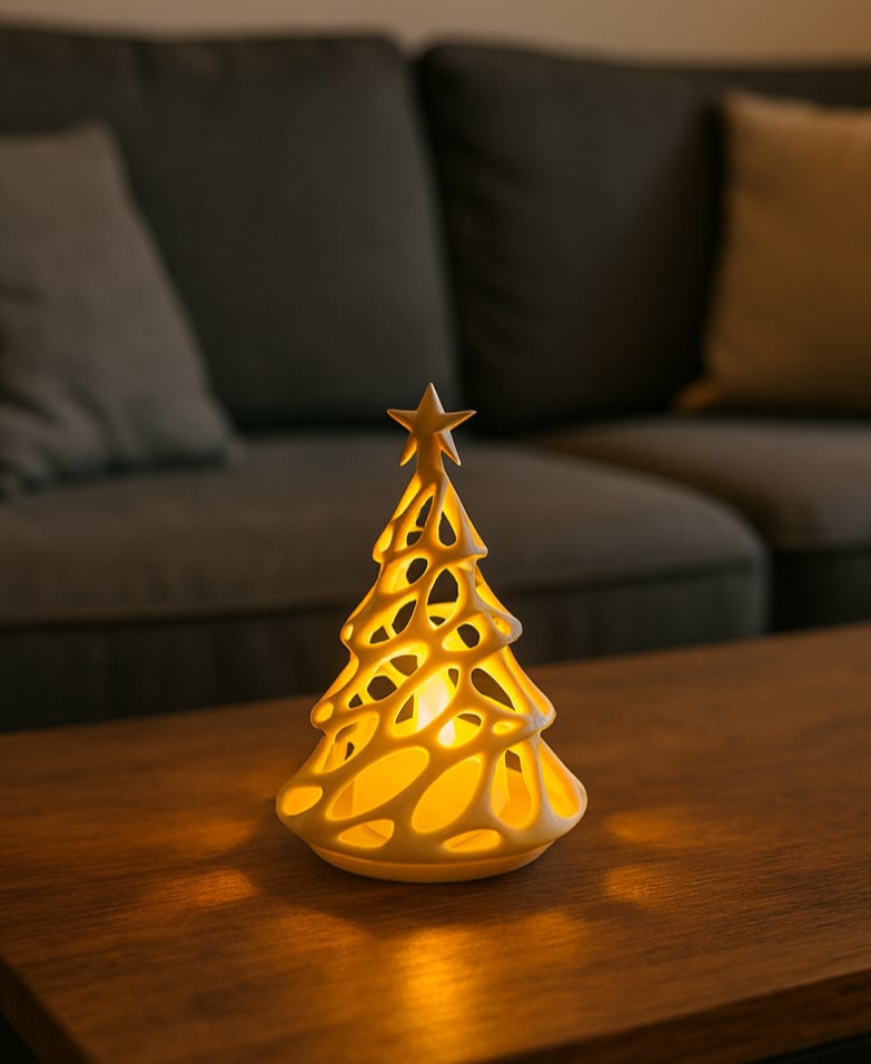 CHRISTMAS TREE WITH LED TEALIGHT & SCREW CAP / CHRISTMAS DECOR 3d model