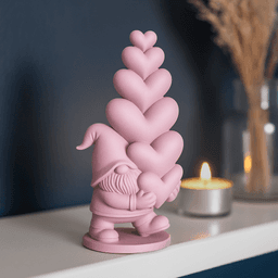 Heart Gnome Figure | Christmas Decoration | Festive Love Holiday Decor 3d model