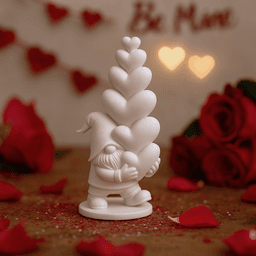 Heart Gnome Figure | Christmas Decoration | Festive Love Holiday Decor 3d model