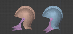 DRAKEBLOOD HELMET CANONICAL BUNDLE – 3 BEVOR SYSTEMS life size – Dark Souls Fan Art 3d model