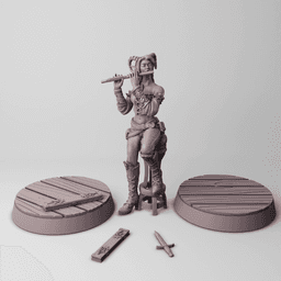 Tiefling Bard - Hellspawn Tabletop RPG Mini 3d model