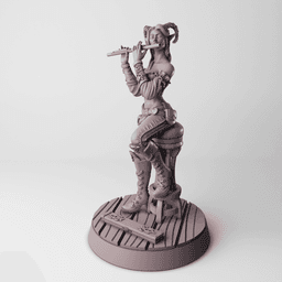 Tiefling Bard - Hellspawn Tabletop RPG Mini 3d model