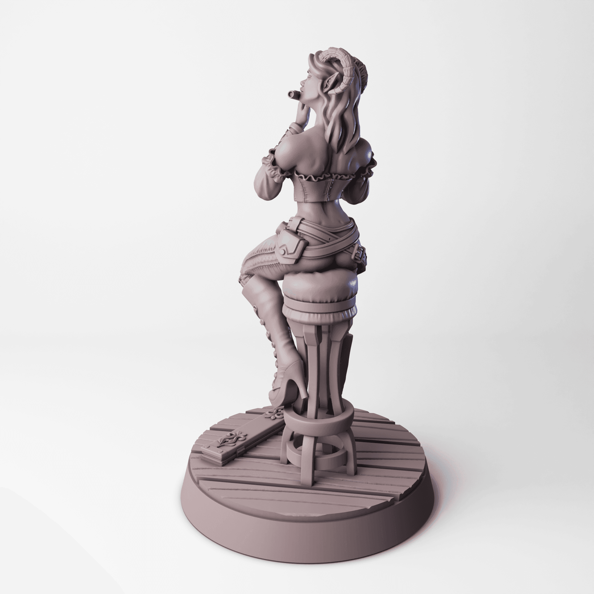 Tiefling Bard - Hellspawn Tabletop RPG Mini 3d model