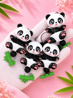 Cute Flexi Baby Panda Toy / Keychain - FREE 3d model