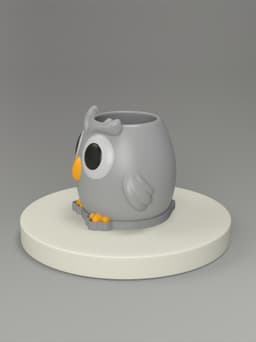 Mini Owl Animal Planter 3d model
