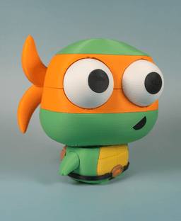 (Large)Toddler Mutant Ninja Turtle Mako (No AMS/No Support/No Glue) 3d model