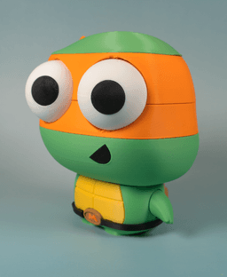 (Large)Toddler Mutant Ninja Turtle Mako (No AMS/No Support/No Glue) 3d model