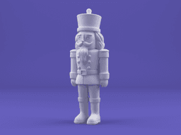 Minimalist Nutcracker Ornament – 3D Printable Christmas Soldier Figurine 3d model