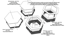 LED Hexagon Panels and Shelfs 3d model