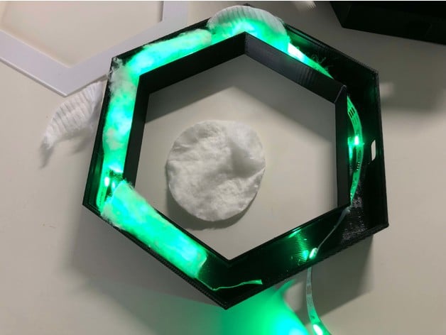 LED Hexagon Panels and Shelfs 3d model