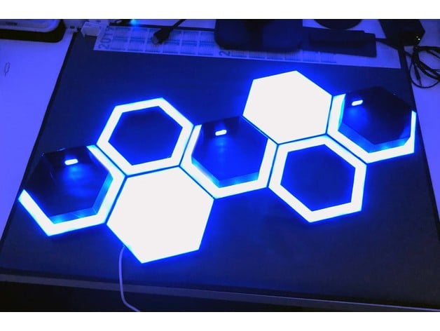 LED Hexagon Panels and Shelfs 3d model