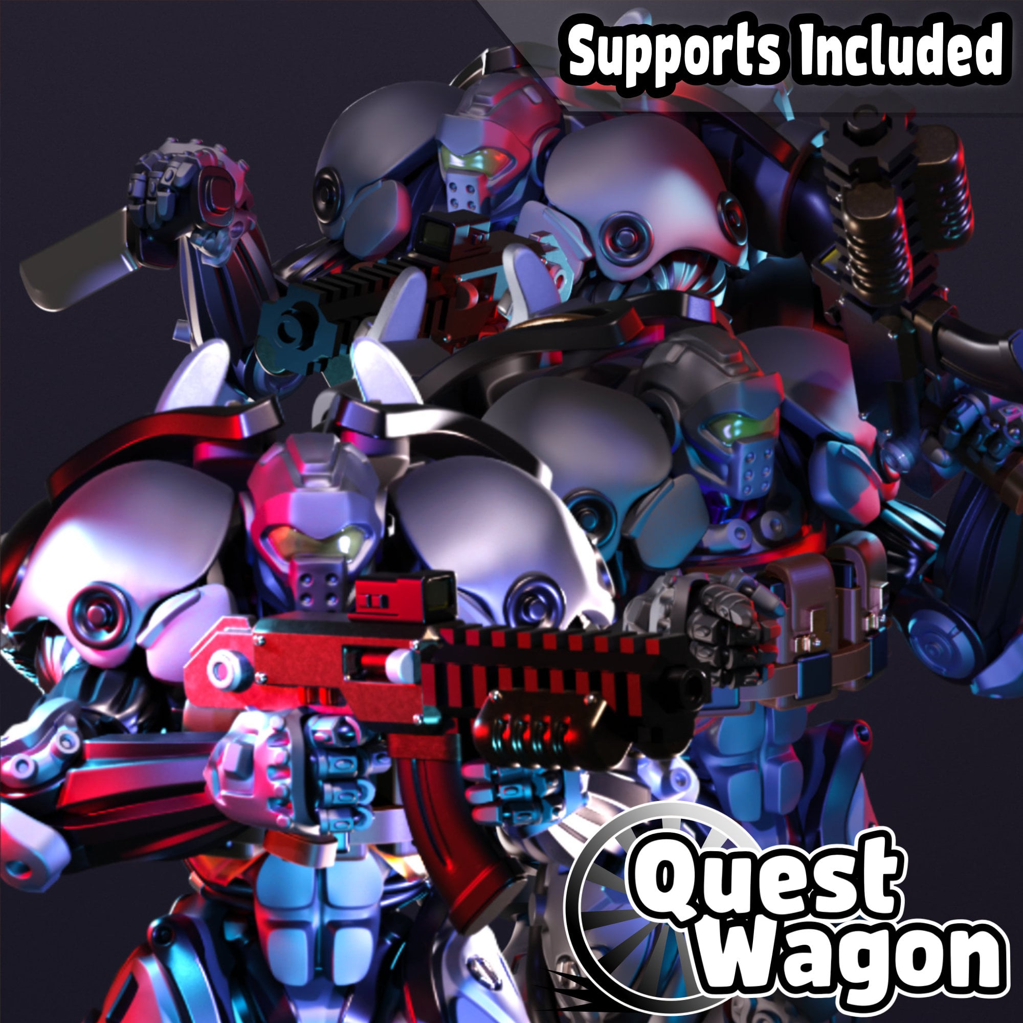 Cyber Warrior Rifle Infantry Unit 3d model