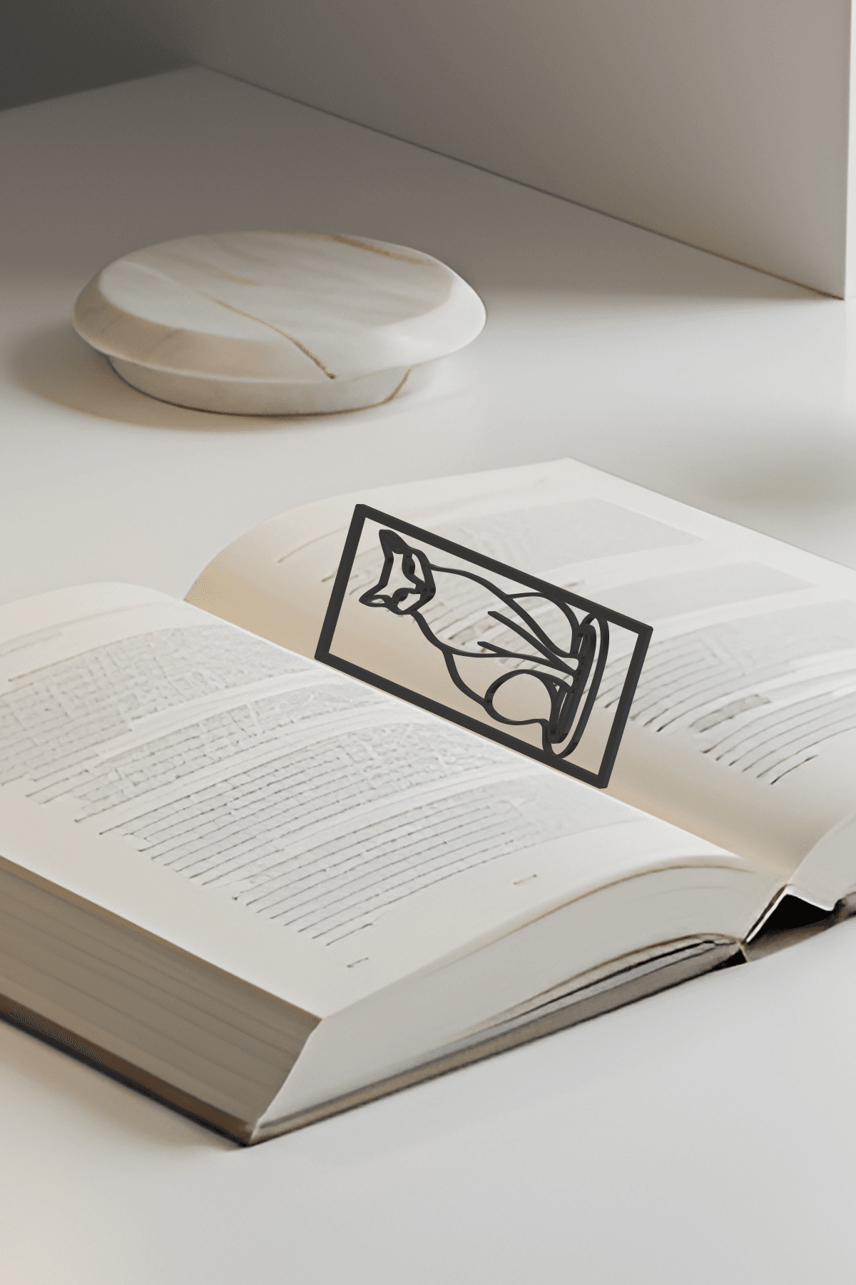 Cat Bookmark, Gift Idea 3d model