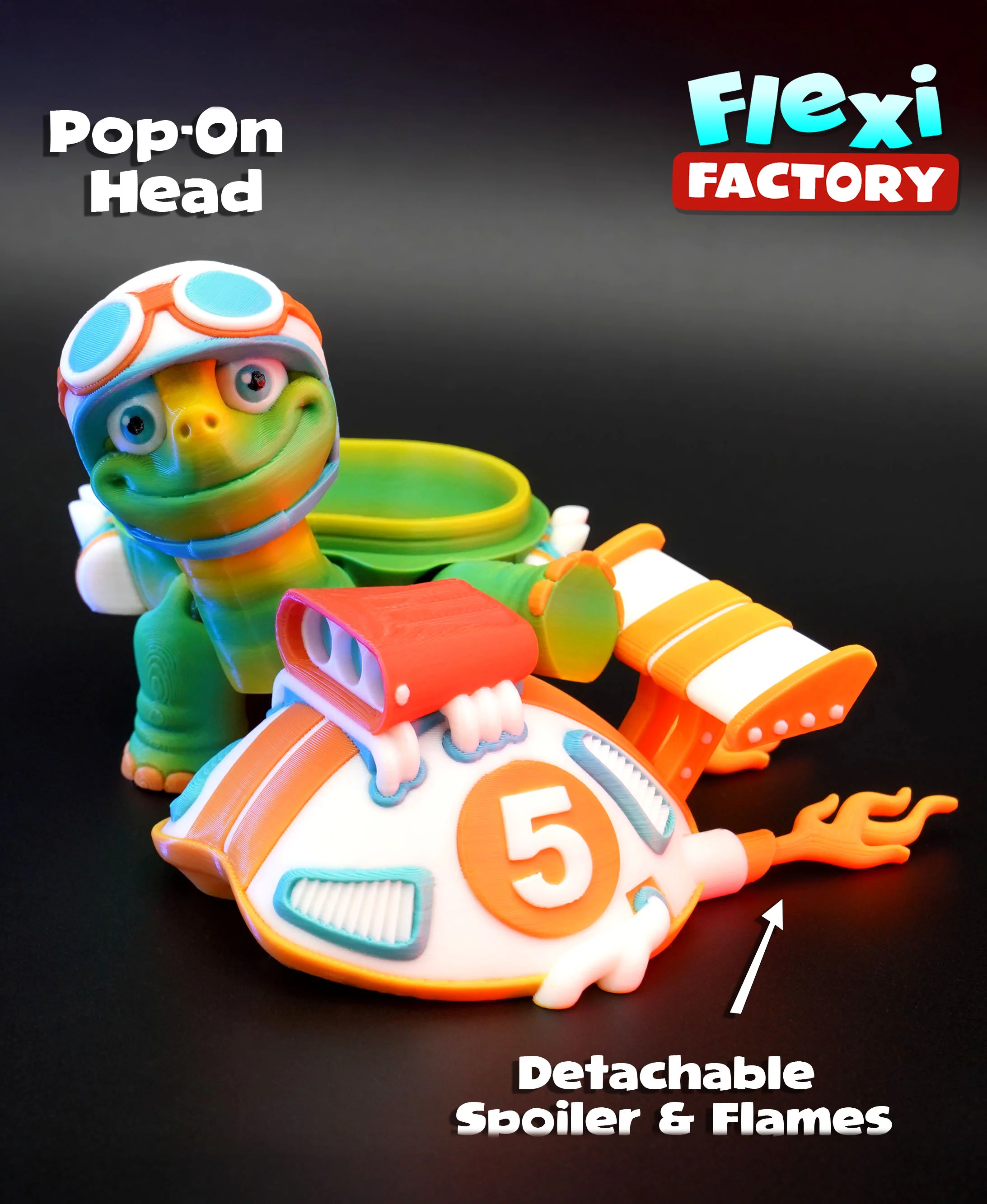 Flexi Factory Racing Tortoise Box with 3MF Included 3d model