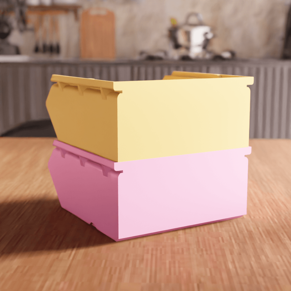 Modular Stacking Storage Bin Parts Organizer 3d model
