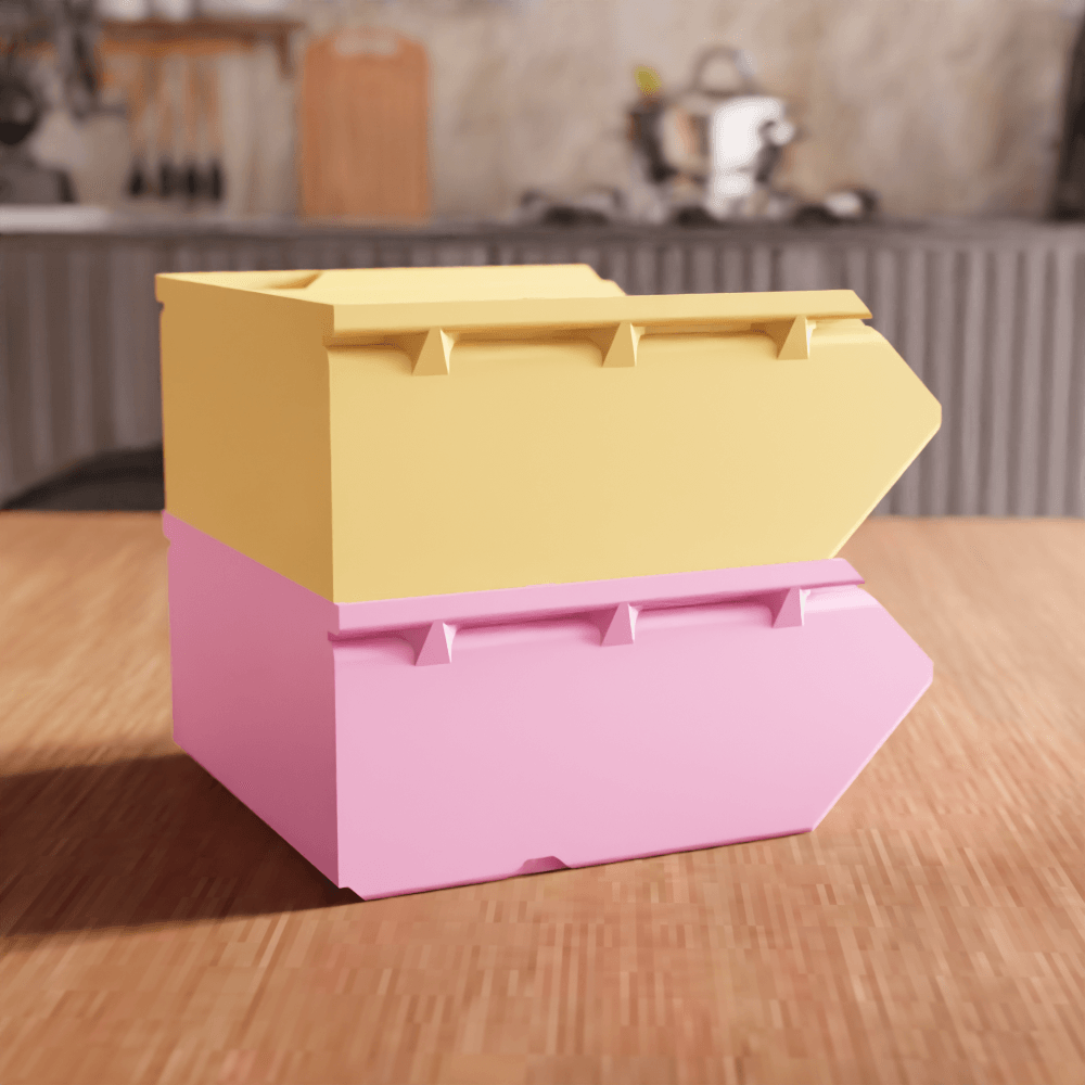Modular Stacking Storage Bin Parts Organizer 3d model
