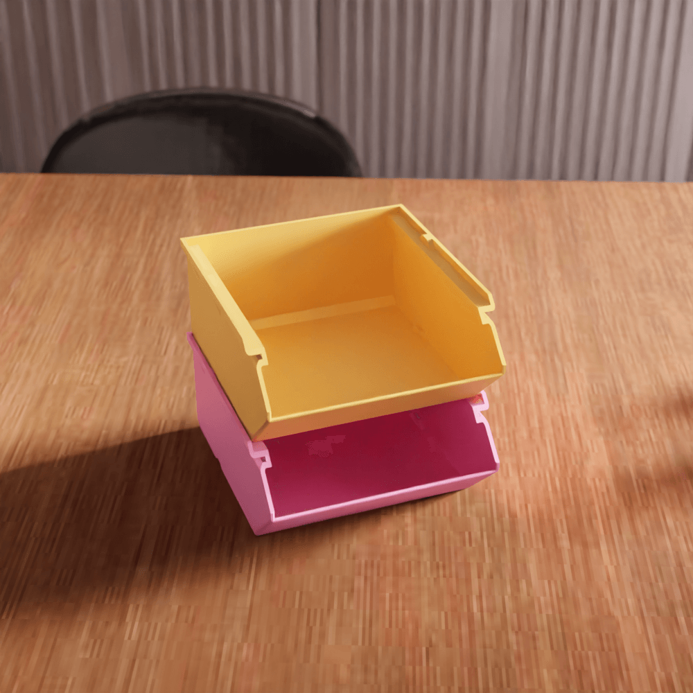 Modular Stacking Storage Bin Parts Organizer 3d model