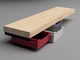 Under-Desk Drawer – Multiple Sizes and Variants 3d model