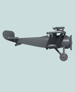 1:144 Nieuport 17bis (Vickers+Lewis) 3d model