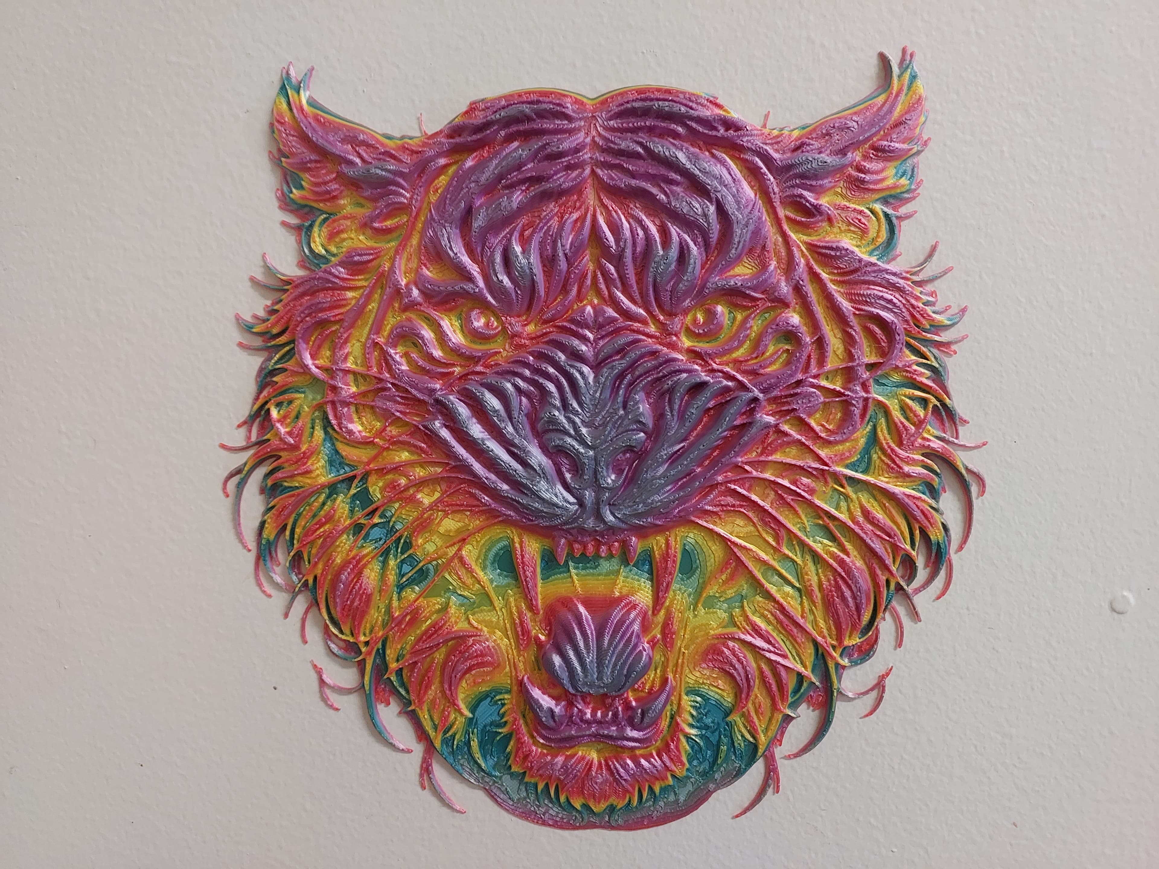 Tiger 3D Wall Art 3d model