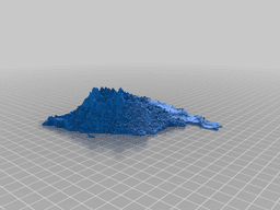 Minecraft Mountain Island III 3d model