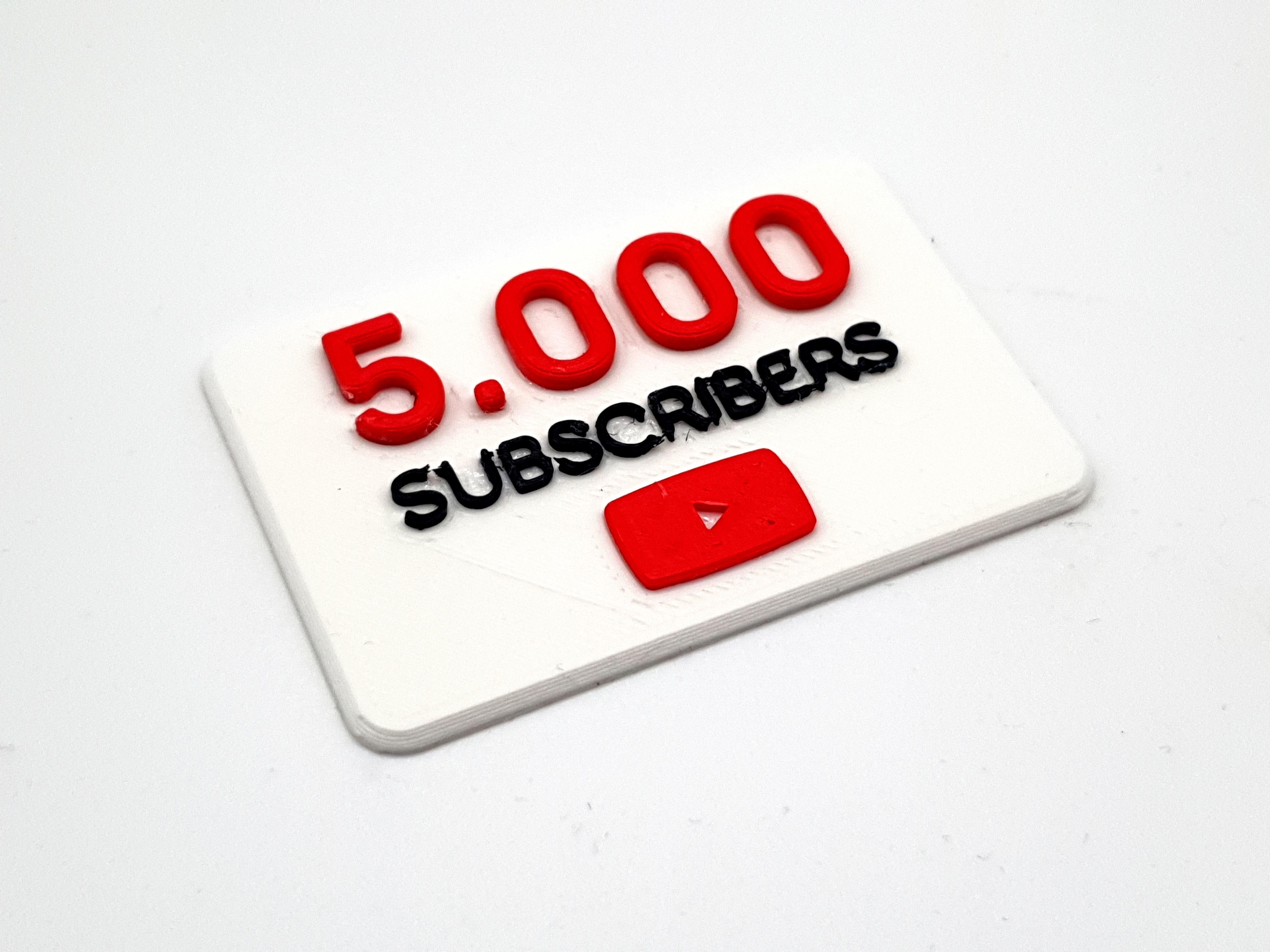 YouTube Subscribers '5.000' 3d model