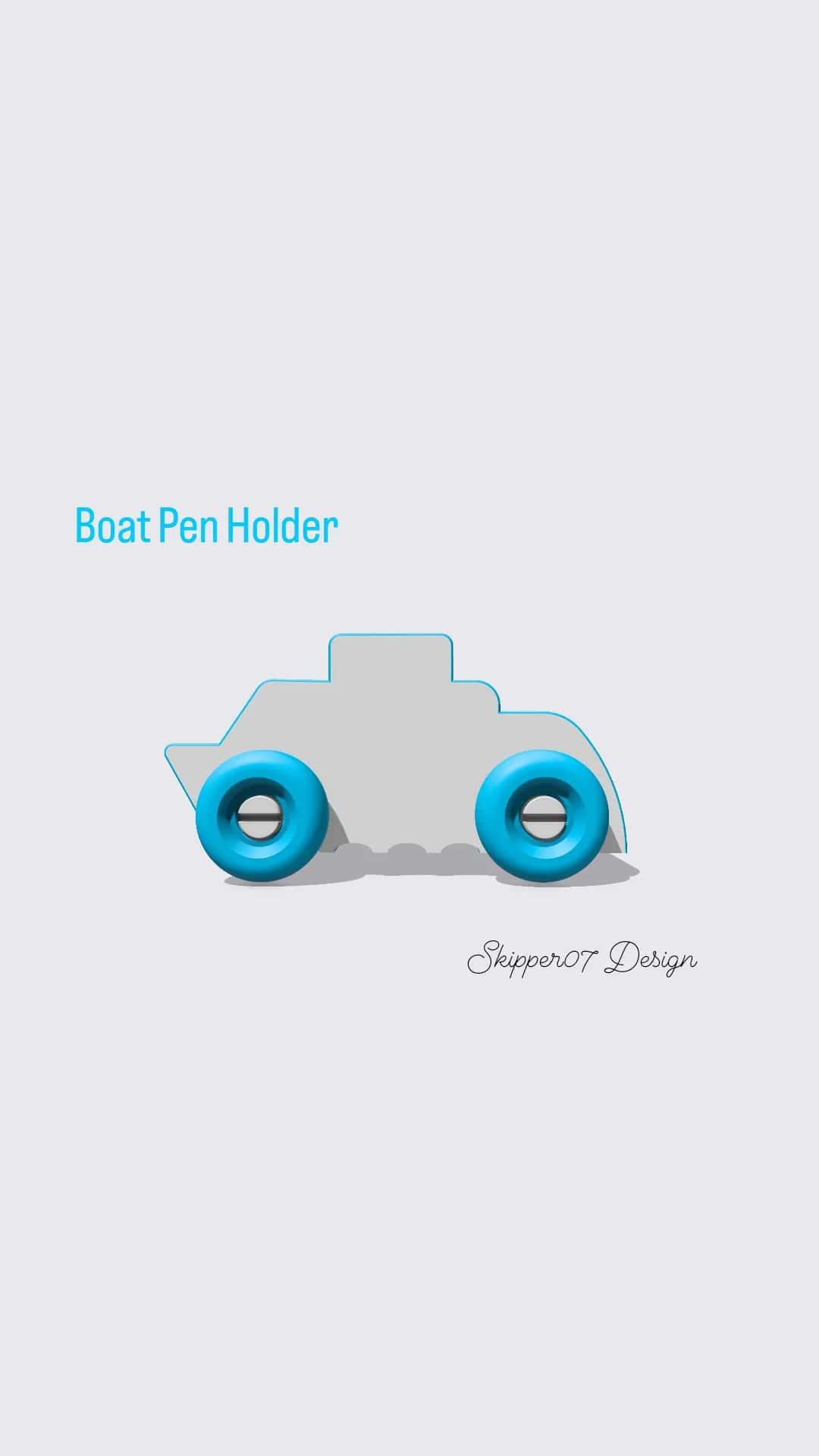 Boat Pen Holder 3d model