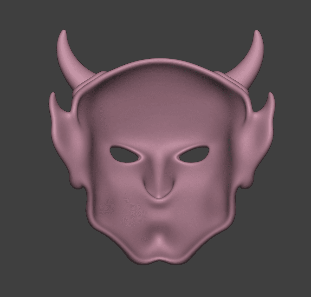 Sin Eater Mask - Dark Ritual Horned Mask 3d model
