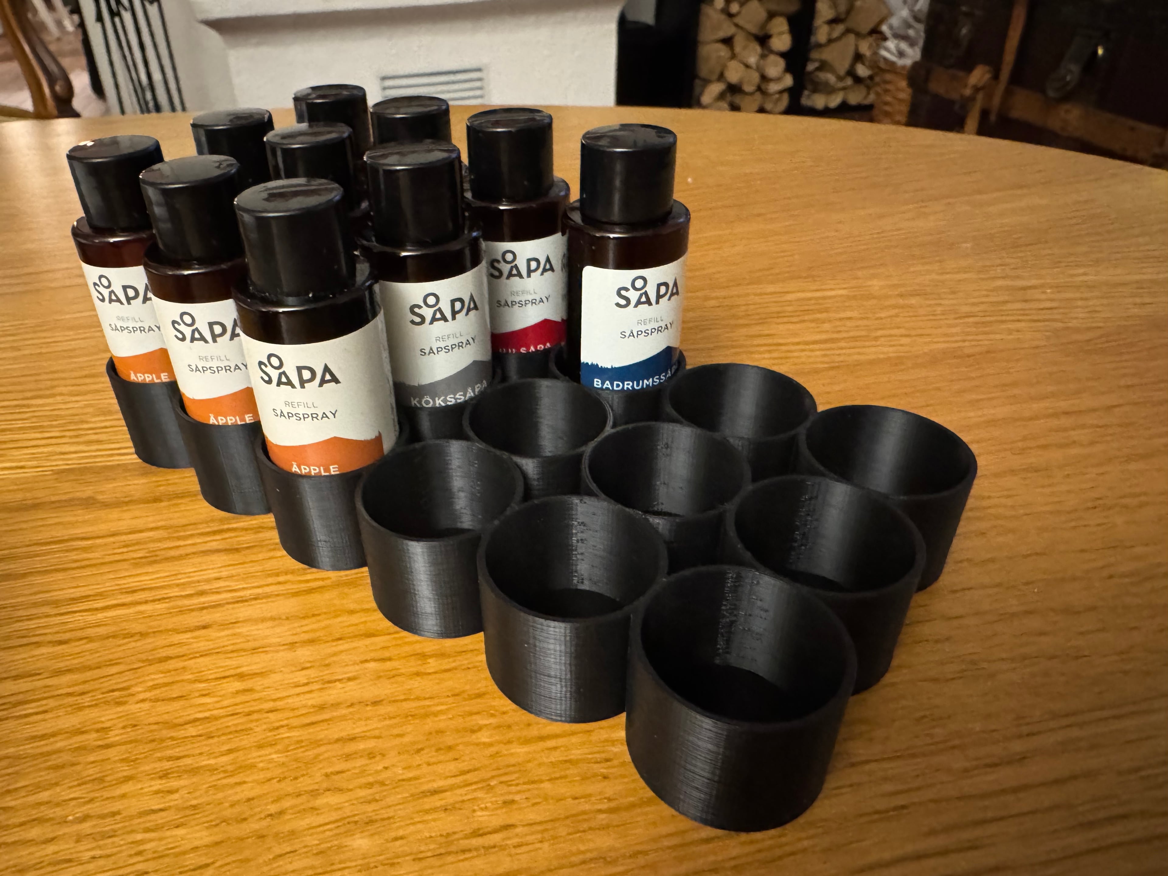 Refill rack for small bottles 3d model